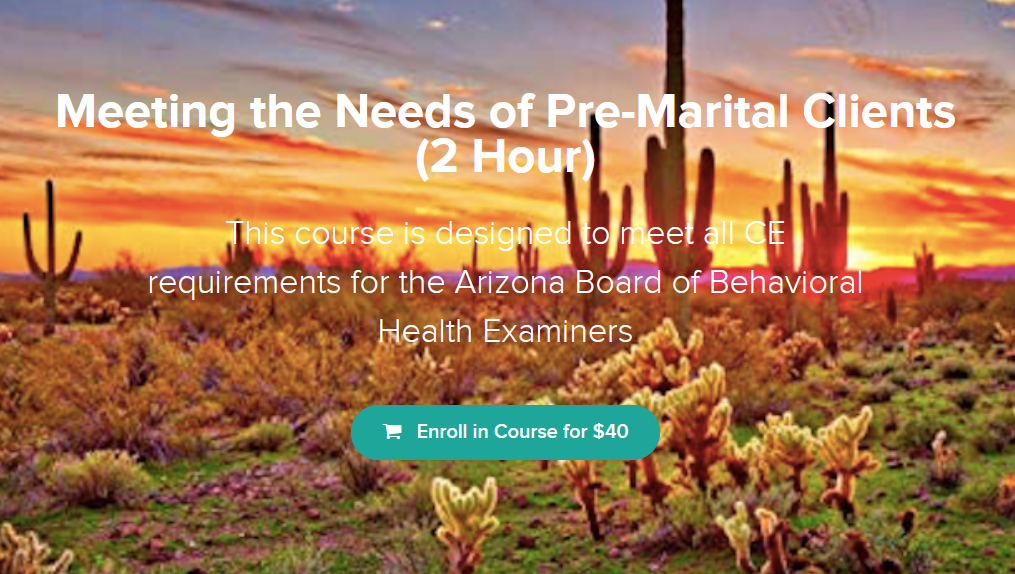 Charise Schwertfeger LMFT & Minon Maier LMFT - Meeting the Needs of Pre-Marital Clients (2 Hour)