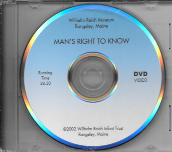 Wilhelm Reich - Man's Right to Know1