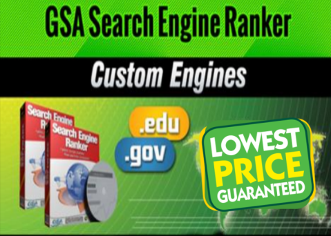 GSA Search Engine Ranker EDU/GOV - Custom Engines