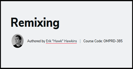 Erik "Hawk" Hawkins - Remixing