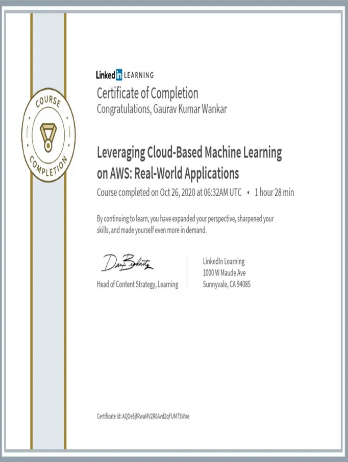 Leveraging Cloud-Based Machine Learning on AWS Real-World Applications
