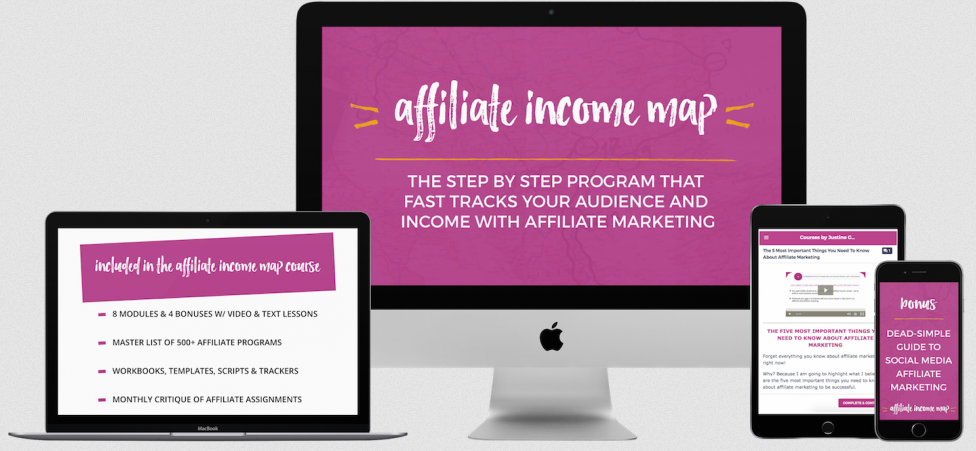 Justine Grey - Affiliate Income Map