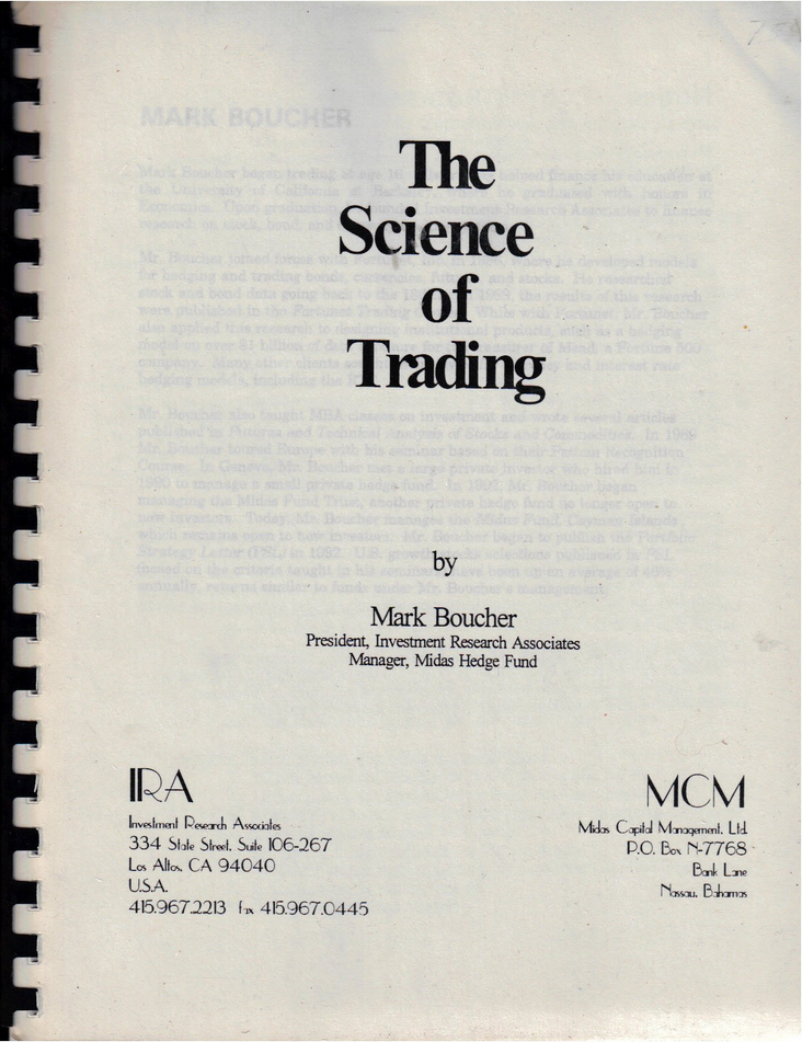 Mark Boucher - The Science of Trading