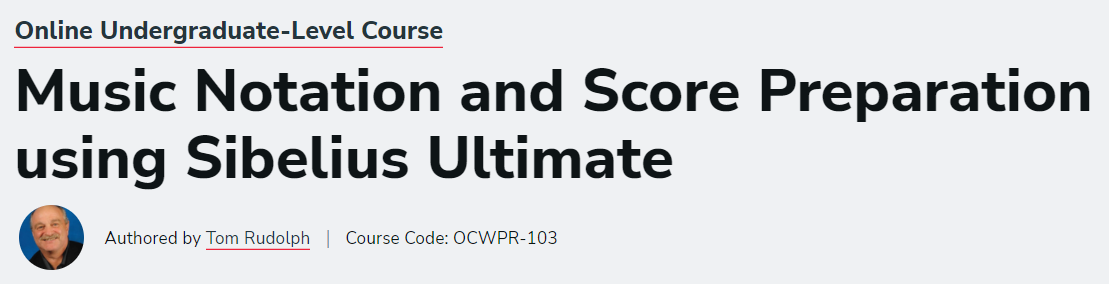 Tom Rudolph - Music Notation and Score Preparation using Sibelius Ultimate1