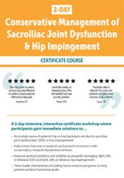 2 DAY Conservative Management of Sacroiliac Joint Dysfunction & Hip Impingement