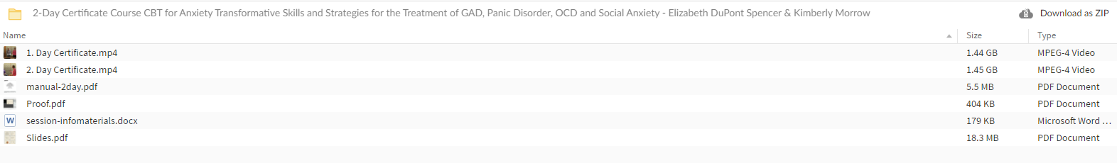 2–Day Certificate Course CBT for Anxiety – Elizabeth DuPont Spencer & Kimberly Morrow