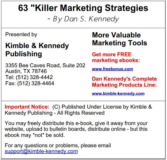 63 Killer Marketing Strategies