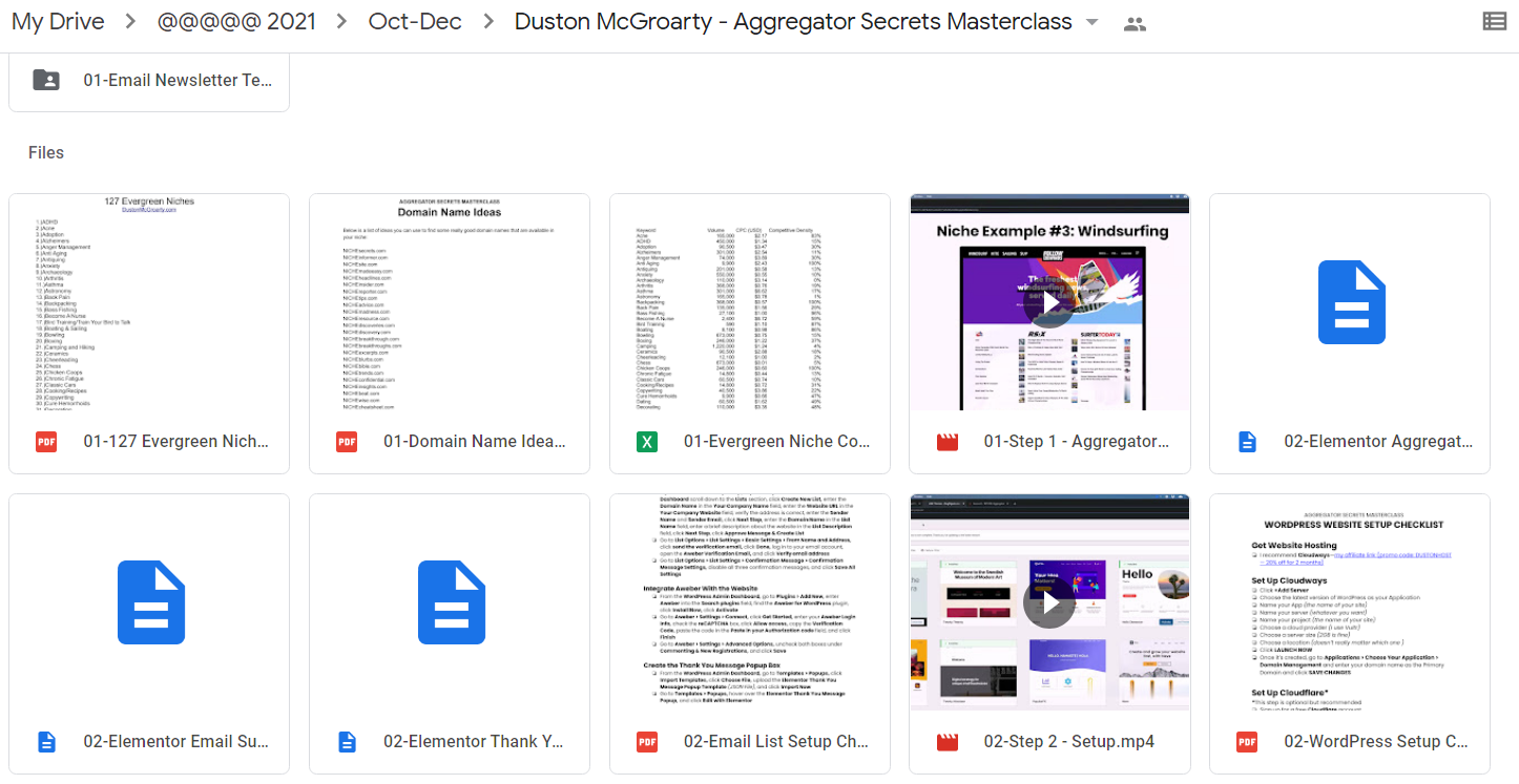 Duston McGroarty - Aggregator Secrets Masterclass