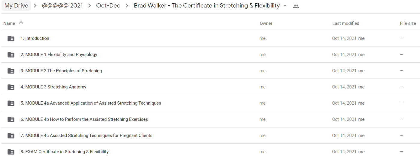 Brad Walker - The Certificate in Stretching & Flexibility