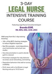 Brenda Elliff - 3 Day Legal Nurse Intensive Training Course