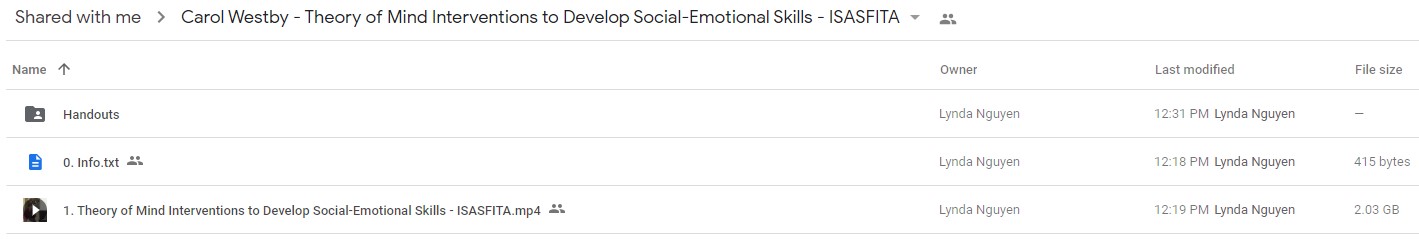 Carol Westby - Theory of Mind Interventions to Develop Social-Emotional Skills Improve Social & Academic Success from Infancy Through Adolescence