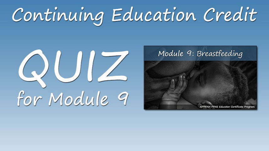 Catherine Lightfoot CPM - CE Quiz for Module 9 (9 CE credits)