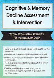 Cognitive & Memory Decline Assessment & InterventionEffective Techniques for Alzheimer’s, TBI, Concussion and Stroke - Maxwell Perkins