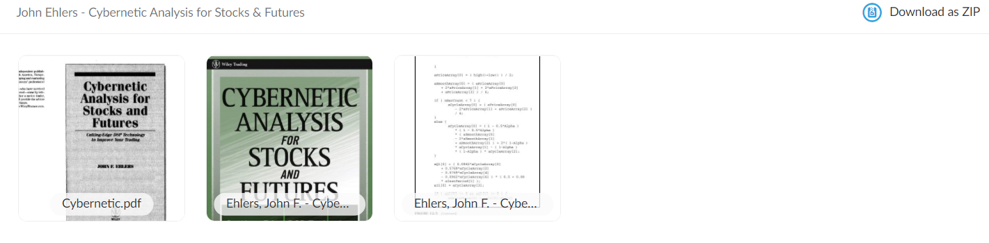 Cybernetic Analysis for Stocks & Futures