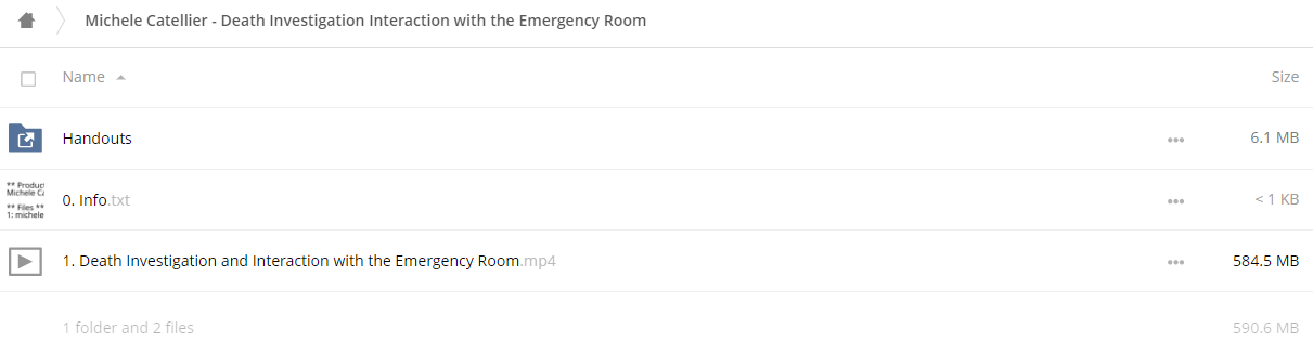 Death Investigation & Interaction with the Emergency Room