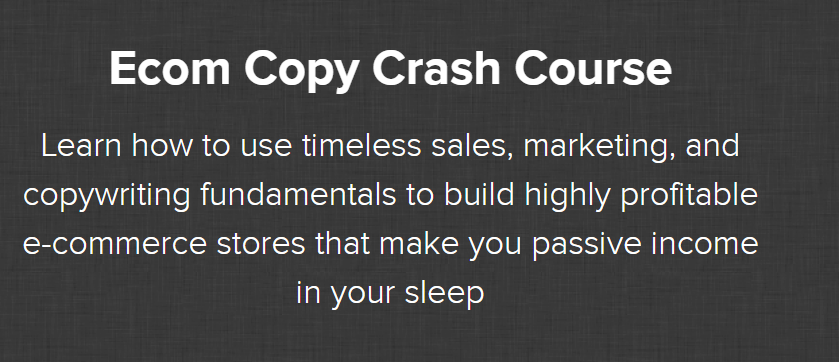 Ecom Copy Crash Course