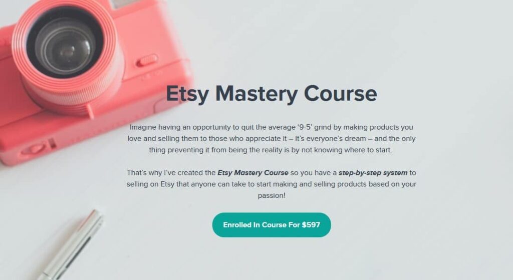 Etsy Mastery Course