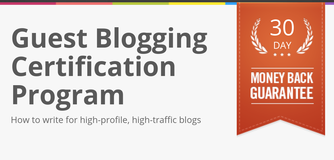 Guest Blogging Certification Program