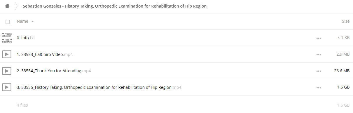 History Taking, Orthopedic Examination for Rehabilitation of Hip Region