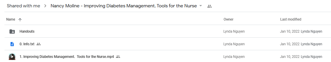 Improving Diabetes Management: Tools for the Nurse - Nancy Moline