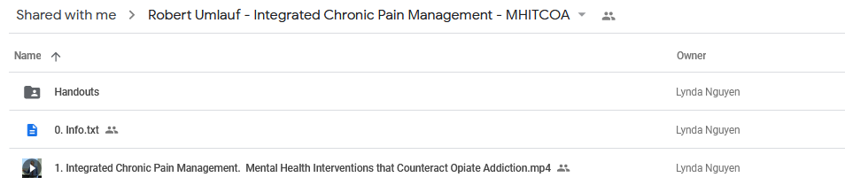 Integrated Chronic Pain Management: Mental Health Interventions that Counteract Opiate Addiction - Robert Umlauf