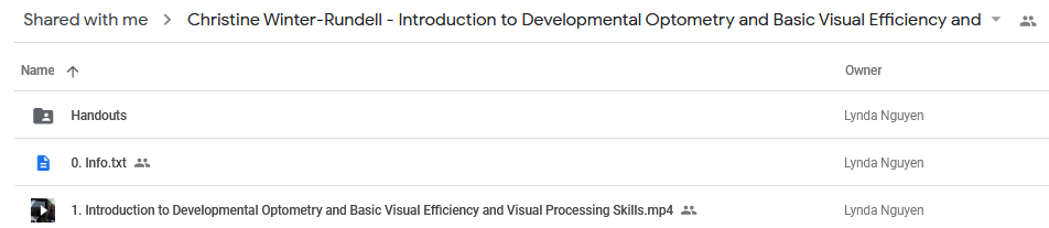 Introduction to Developmental Optometry and Basic Visual Efficiency and Visual Processing Skills - Christine Winter-Rundell