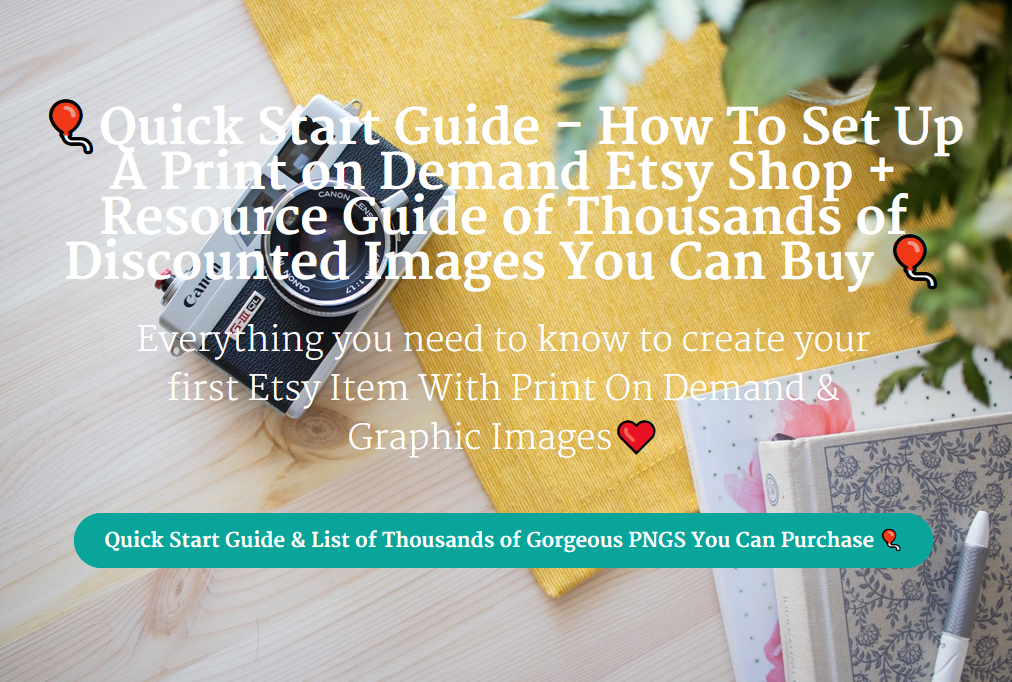 Kristie Chiles - Quick Start Guide - How To Set Up A Print on Demand Etsy Shop + Resource Guide of Thousands of Discounted Images You Can Buy