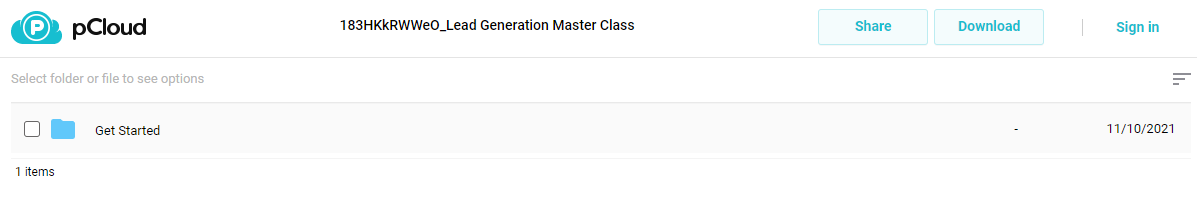 Lead Generation Master Class