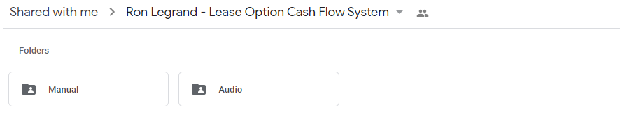 Lease Option Cash Flow System