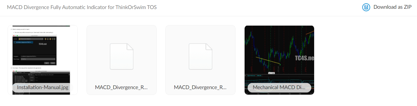 MACD Divergence Fully Automatic Indicator for ThinkOrSwim TOS