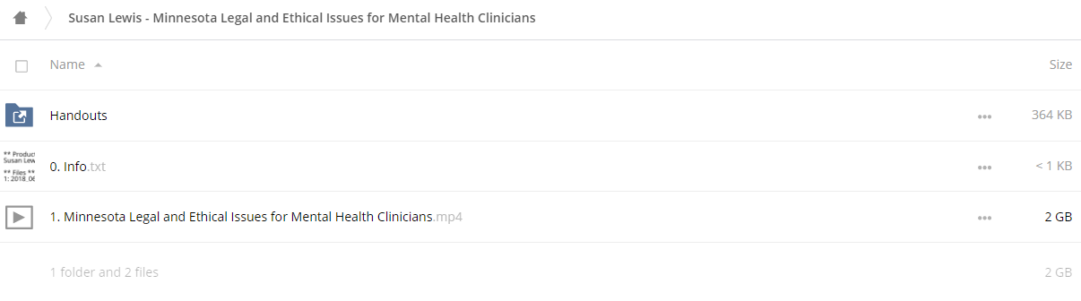 Minnesota Legal and Ethical Issues for Mental Health Clinicians