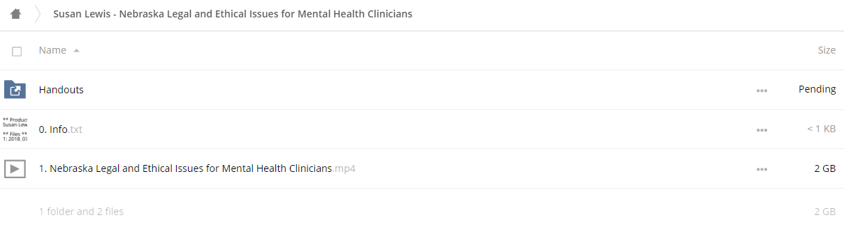 Nebraska Legal and Ethical Issues for Mental Health Clinicians