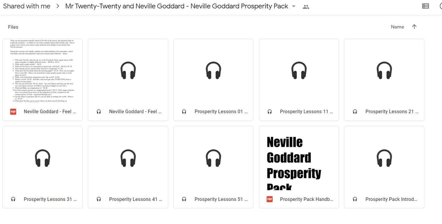 Neville Goddard Prosperity Pack