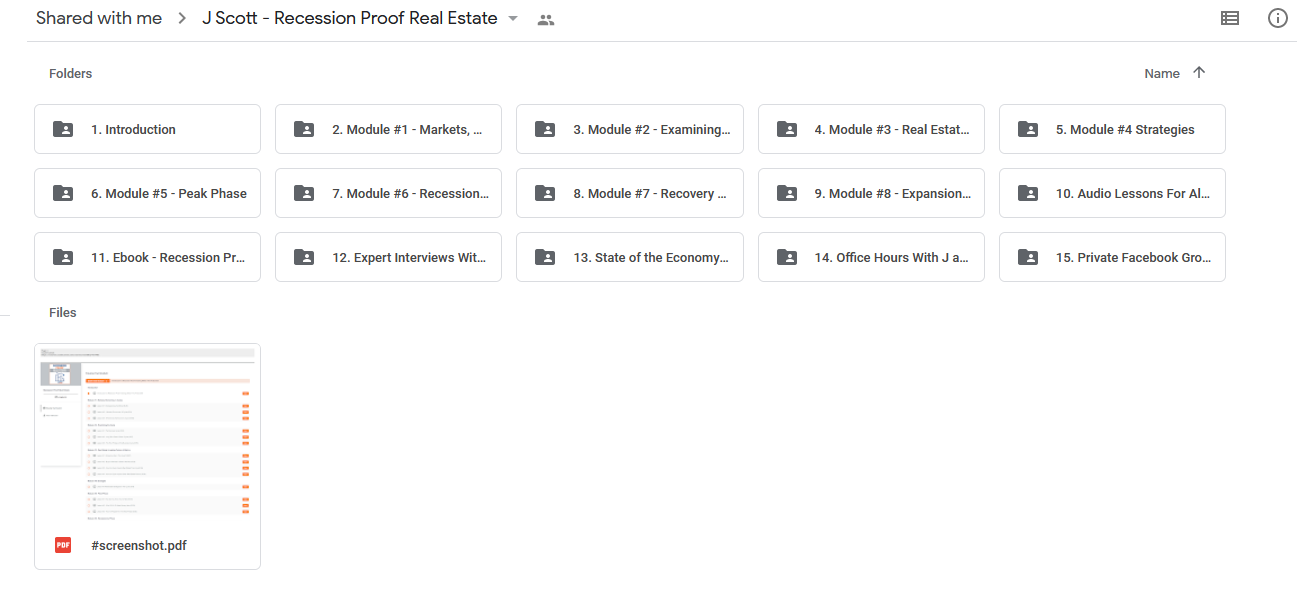 J Scott - Recession Proof Real Estate