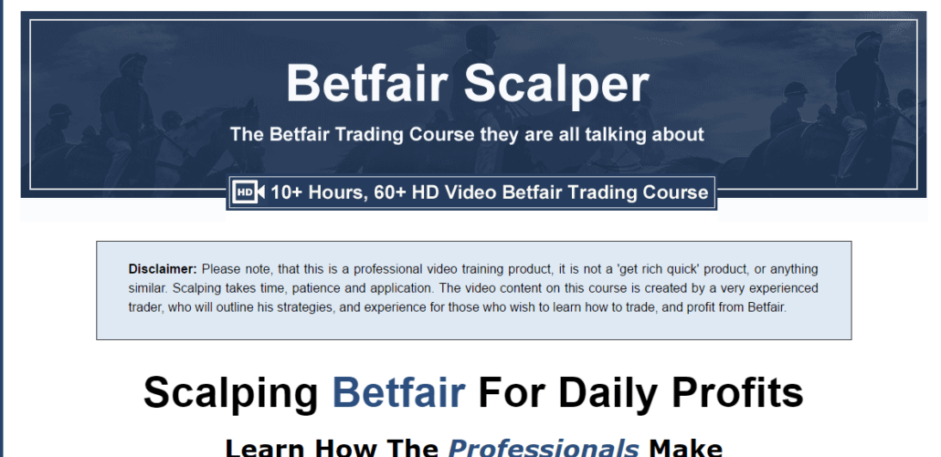 Scalping Betfair For Daily Profits