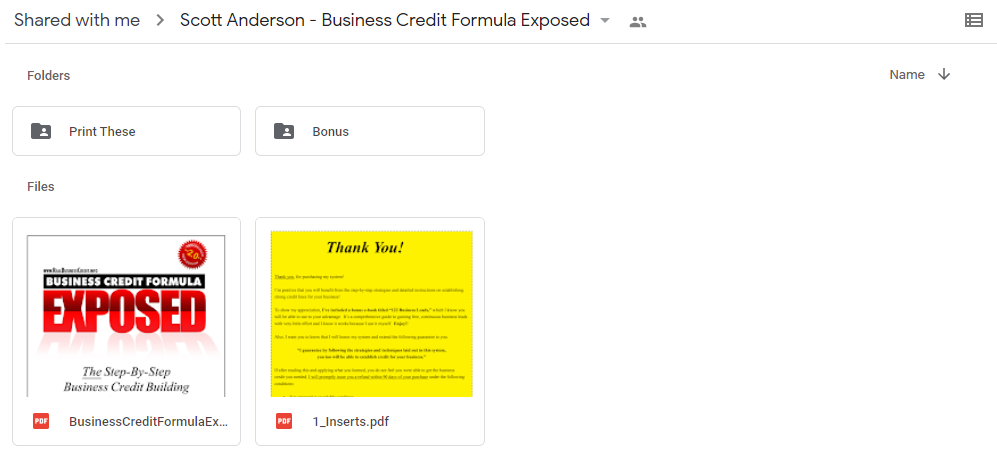 Business Credit Formula Exposed