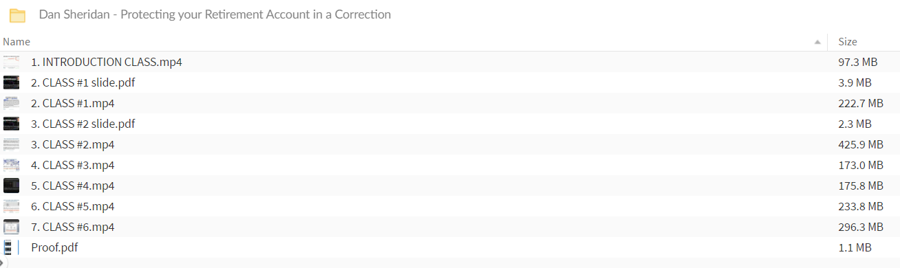 Dan Sheridan - Protecting your Retirement Account in a Correction