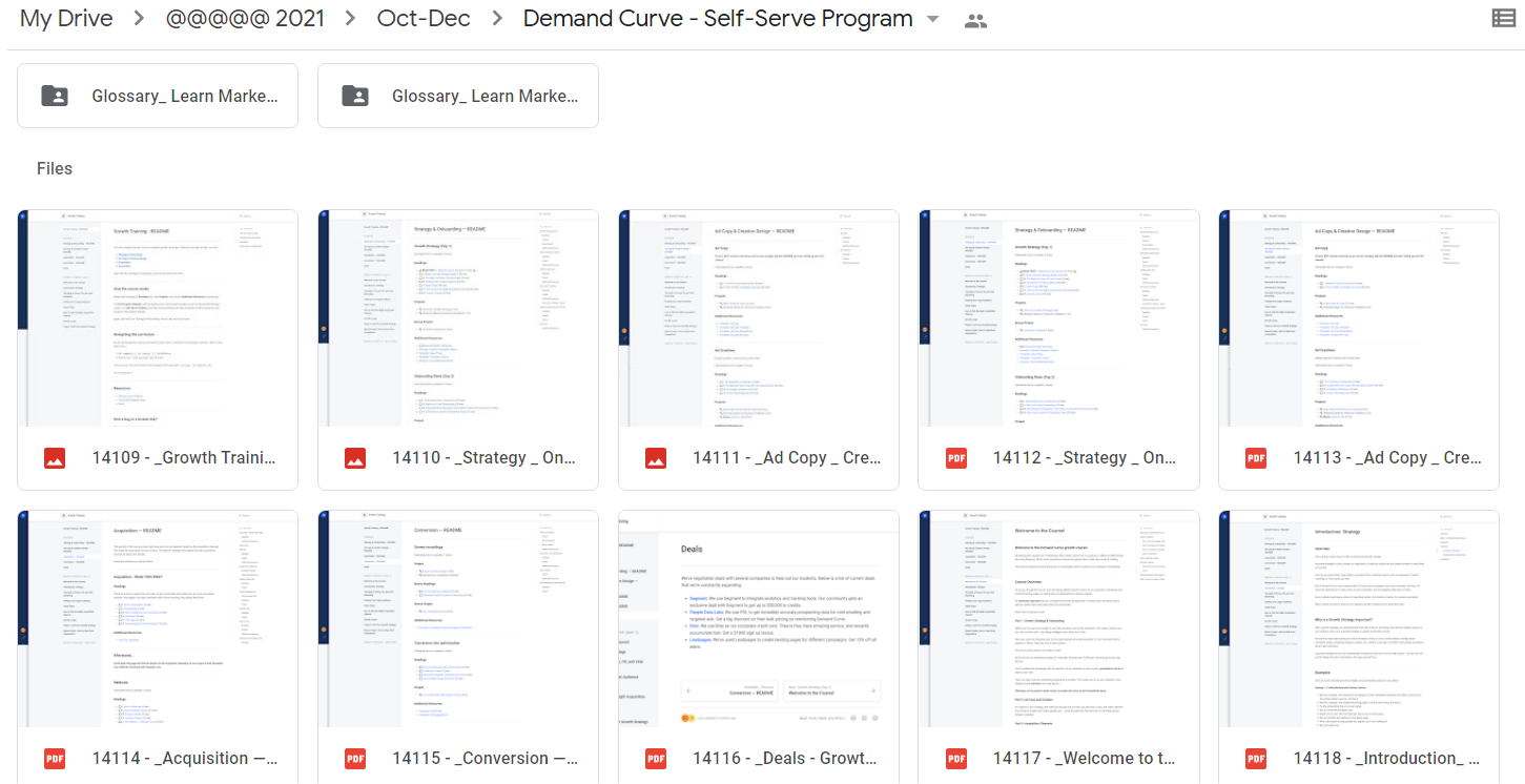 Demand Curve - Self-Serve Program