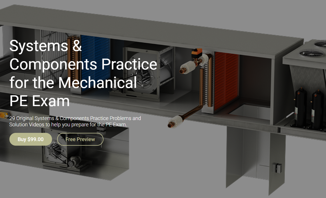 Systems & Components Practice for the Mechanical PE Exam