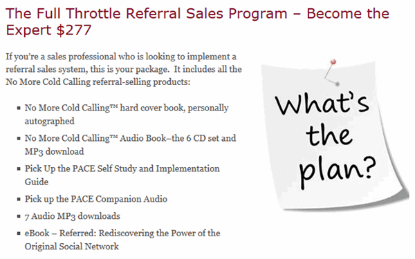 The Full Throttle Referral Sales Program - Become the Exper