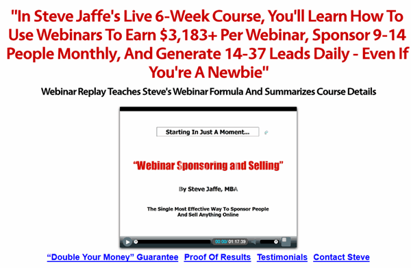 Webinar Selling And Sponsoring Coaching Course