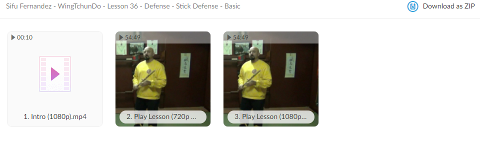 WingTchunDo - Lesson 36 - Defense - Stick Defense - Basic