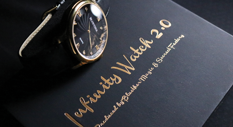 Bluether Magic - Infinity Watch V2 - Gold Case Black Dial Version