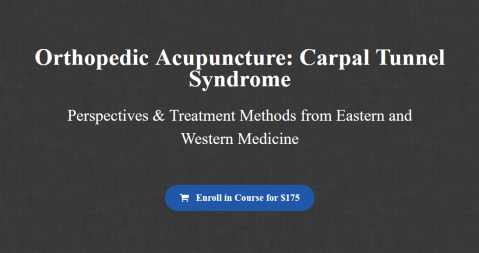 David Trevino LAc - Orthopedic Acupuncture: Carpal Tunnel Syndrome