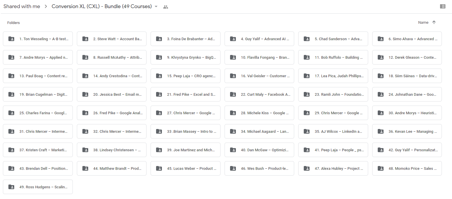 Conversion XL (CXL) – Bundle (49 courses)